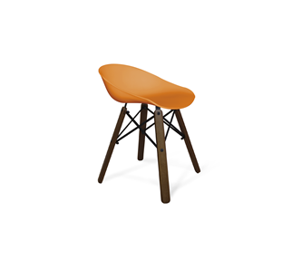 Кухонный стул SHT-ST19/S70 (оранжевый/темный орех/черный) в Южно-Сахалинске - предосмотр