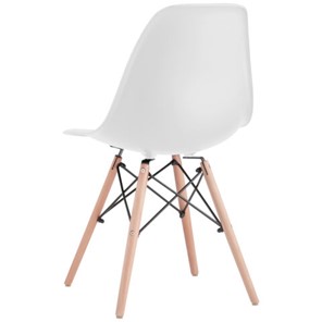 Комплект стульев 4 шт. BRABIX "Eames CF-010", пластик белый, опоры дерево/металл, 532630, 2033A в Южно-Сахалинске