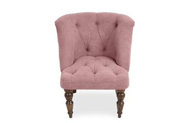 Кресло на ножках Бриджит розовый ножки коричневые в Южно-Сахалинске - предосмотр 1