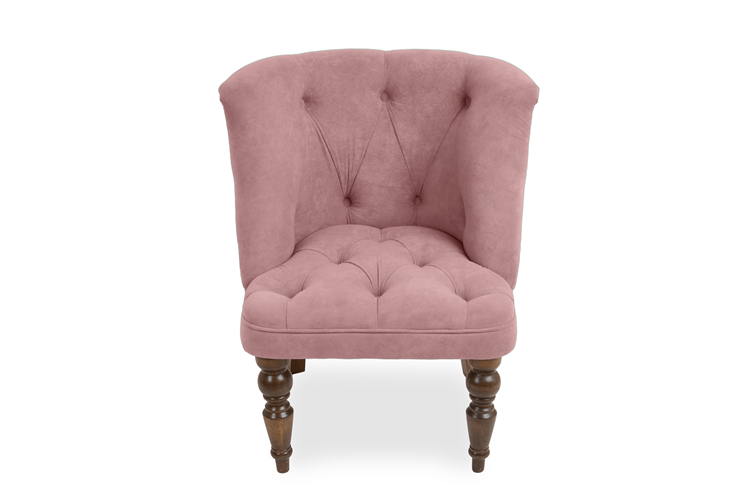 Кресло на ножках Бриджит розовый ножки коричневые в Южно-Сахалинске - изображение 1