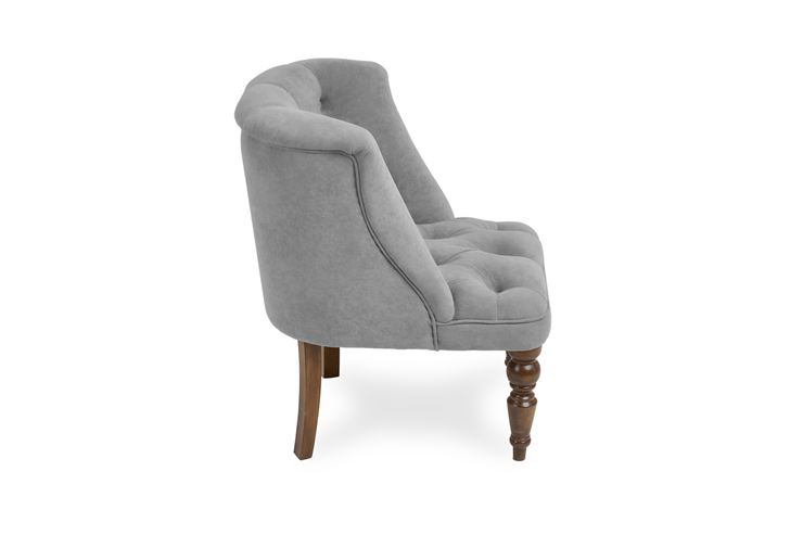 Кресло на ножках Бриджит серый ножки коричневые в Южно-Сахалинске - изображение 2
