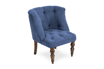 Кресло на ножках Бриджит синий ножки коричневые в Южно-Сахалинске - предосмотр 1