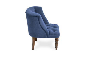 Кресло на ножках Бриджит синий ножки коричневые в Южно-Сахалинске - предосмотр 2