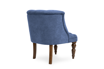 Кресло на ножках Бриджит синий ножки коричневые в Южно-Сахалинске - предосмотр 3