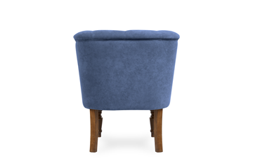 Кресло на ножках Бриджит синий ножки коричневые в Южно-Сахалинске - предосмотр 5
