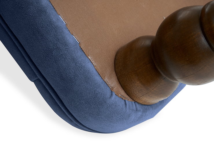 Кресло на ножках Бриджит синий ножки коричневые в Южно-Сахалинске - изображение 7