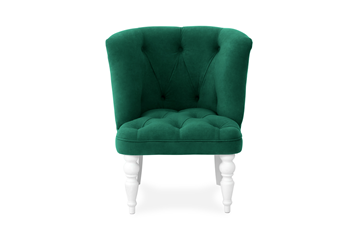 Кресло Бриджит зеленый ножки белые в Южно-Сахалинске - предосмотр 1