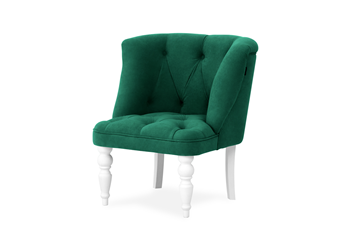 Кресло Бриджит зеленый ножки белые в Южно-Сахалинске - предосмотр