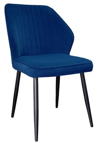 Обеденный стул 222, микровелюр Z20 синий, ножки черные в Южно-Сахалинске