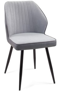 Обеденный стул 222 v08 серый, ножки черные в Южно-Сахалинске