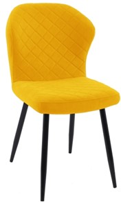 Мягкий стул 239 желтый, ножки черные в Южно-Сахалинске