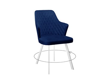 Кухонный стул 245 Поворотный синий/белый в Южно-Сахалинске