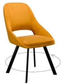 Обеденный стул 247 Поворотный  апельсин/черный в Южно-Сахалинске