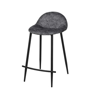 Кухонный стул Амиго полубарный СРП-153 эмаль черная Лофт графит в Южно-Сахалинске