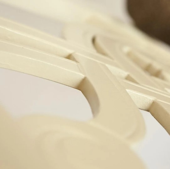 Кухонный стул Андромеда, дерево гевея 47х55х107 Ivory white/ткань коричневая S 168-7 (2 шт) арт.12896 в Южно-Сахалинске - изображение 4