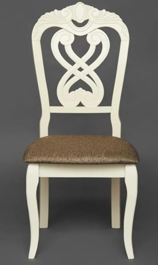 Кухонный стул Андромеда, дерево гевея 47х55х107 Ivory white/ткань коричневая S 168-7 (2 шт) арт.12896 в Южно-Сахалинске - изображение 5