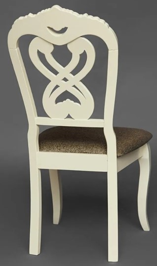 Кухонный стул Андромеда, дерево гевея 47х55х107 Ivory white/ткань коричневая S 168-7 (2 шт) арт.12896 в Южно-Сахалинске - изображение 9