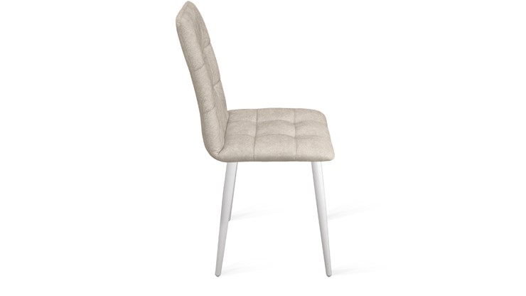 Обеденный стул Аспен К1С (Белый матовый/Микровелюр Duna Brilliant) в Южно-Сахалинске - изображение 1