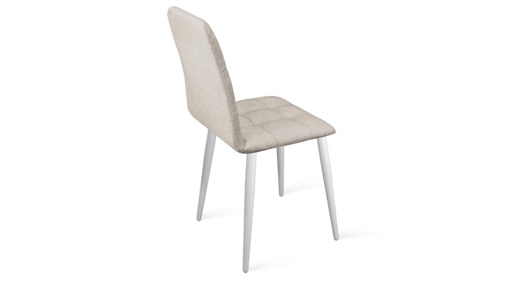 Обеденный стул Аспен К1С (Белый матовый/Микровелюр Duna Brilliant) в Южно-Сахалинске - изображение 2