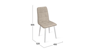 Обеденный стул Аспен К1С (Белый матовый/Микровелюр Duna Brilliant) в Южно-Сахалинске - предосмотр 5