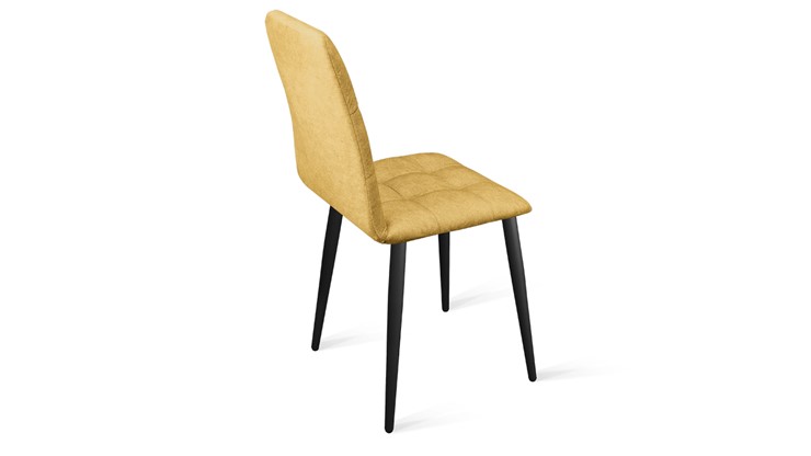 Обеденный стул Аспен К1С (Черный муар/Микровелюр Duna Curcuma) в Южно-Сахалинске - изображение 2