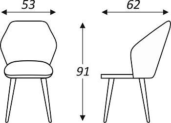 Обеденный стул Бьянка, ноги черные круглые XXL (R38)/велюр T183 Тиффани в Южно-Сахалинске - предосмотр 1