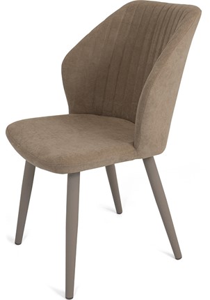 Обеденный стул Бьянка, ноги мокко круглые XXL (R38)/велюр T170 Бежевый в Южно-Сахалинске - изображение
