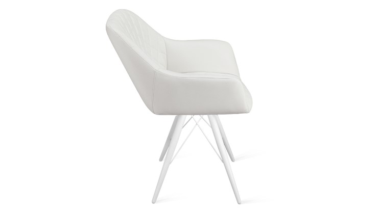 Обеденный стул Дастин К3 (Белый матовый/Кож.зам Polo White) в Южно-Сахалинске - изображение 1