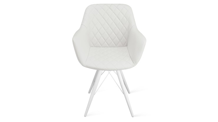 Обеденный стул Дастин К3 (Белый матовый/Кож.зам Polo White) в Южно-Сахалинске - изображение 3