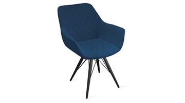 Обеденный стул Дастин К3 (Черный муар/Велюр Confetti Blue) в Южно-Сахалинске