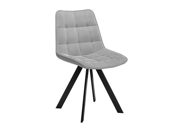 Обеденный стул DikLine 229 поворотный, B22 GREY, ножки черные в Южно-Сахалинске - изображение