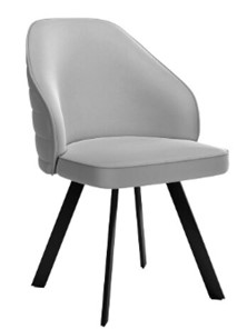 Кухонный стул dikline 276 Е28 светло-серый  ножки черные в Южно-Сахалинске