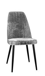 Мягкий стул DikLine 326 микровелюр M13 светло-серый, ножки черные в Южно-Сахалинске