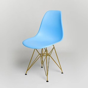 Кухонный стул DSL 110 Gold (голубой) в Южно-Сахалинске - предосмотр