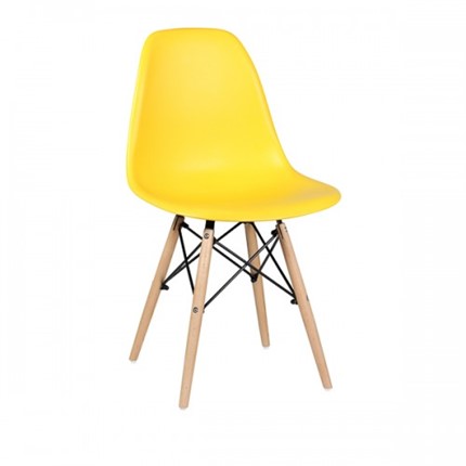 Дизайнерский стул EAMES DSW WX-503 PP-пластик желтый в Южно-Сахалинске - изображение