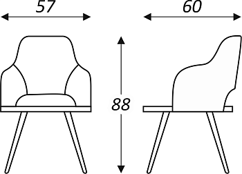 Стул Эспрессо-2, ноги черные круглые XL (R32)/велюр T177 Графит в Южно-Сахалинске - изображение 6