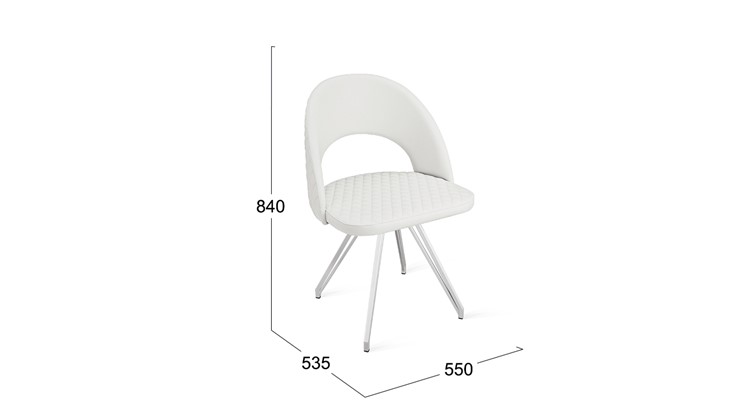 Обеденный стул Гэтсби К4 (Белый матовый/Кож.зам Polo White) в Южно-Сахалинске - изображение 5
