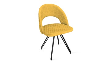 Обеденный стул Гэтсби К4 (Черный муар/Микровелюр Wellmart Yellow) в Южно-Сахалинске - предосмотр