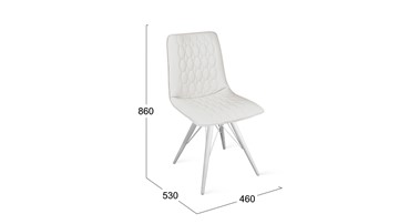 Обеденный стул Хьюго К3 (Белый матовый/Кож.зам Polo White) в Южно-Сахалинске - предосмотр 5