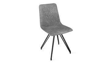 Обеденный стул Хьюго К4 (Черный муар/Микровелюр Wellmart Silver) в Южно-Сахалинске - предосмотр