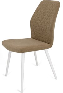 Кухонный стул Кальяри, ноги белые круглые XL (R32)/велюр T184 Кофе с молоком в Южно-Сахалинске