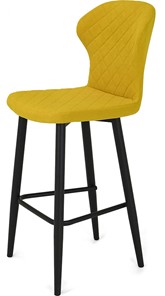 Кухонный стул Марио барный(Желтый Т182/ноги черные) в Южно-Сахалинске