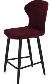 Обеденный стул Марио полубарный (Бордо Т175/ноги черные) в Южно-Сахалинске - предосмотр