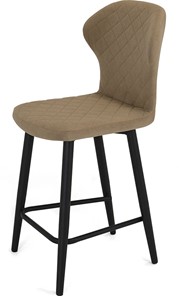 Обеденный стул Марио полубарный(Кофе с молоком Т184/ноги черные) в Южно-Сахалинске - предосмотр