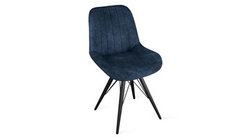 Обеденный стул Марвел Исп. 2 К3 (Черный муар/Микровелюр Wellmart Blue) в Южно-Сахалинске