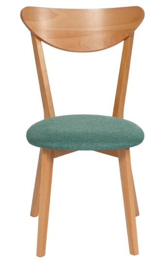 Обеденный стул MAXI (Макси), бук/ткань 86x48,5x54,5 Морская волна/ натуральный бук (2 шт) арт.11773 в Южно-Сахалинске - изображение 1