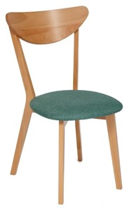 Обеденный стул MAXI (Макси), бук/ткань 86x48,5x54,5 Морская волна/ натуральный бук арт.19590 в Южно-Сахалинске