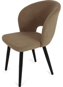 Обеденный стул Мишель, ноги R38 черные/велюр T184 Кофе с молоком в Южно-Сахалинске - предосмотр