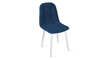 Обеденный стул Райс К1С (Белый матовый/Велюр Confetti Blue) в Южно-Сахалинске