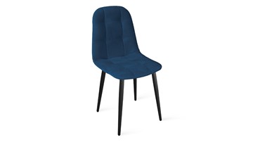 Обеденный стул Райс К1С (Черный муар/Велюр Confetti Blue) в Южно-Сахалинске